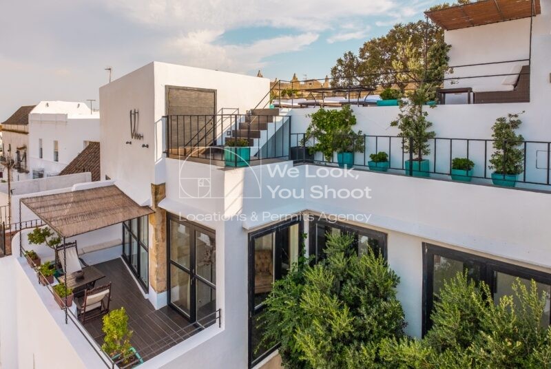 Vista de las terrazas y la vegetación