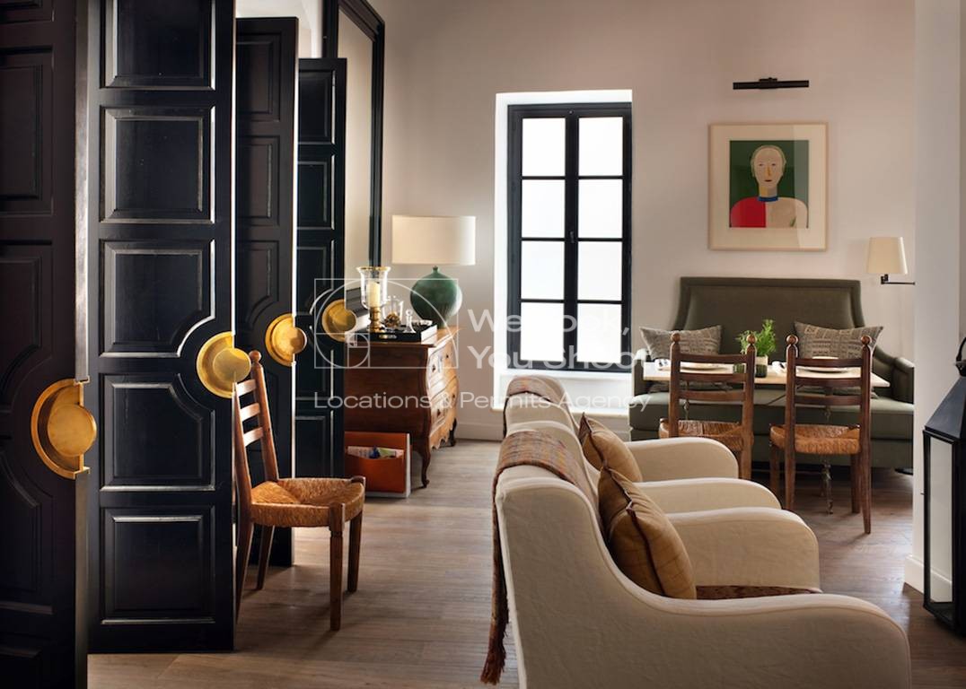 Interior del salón en casa de Vejer
