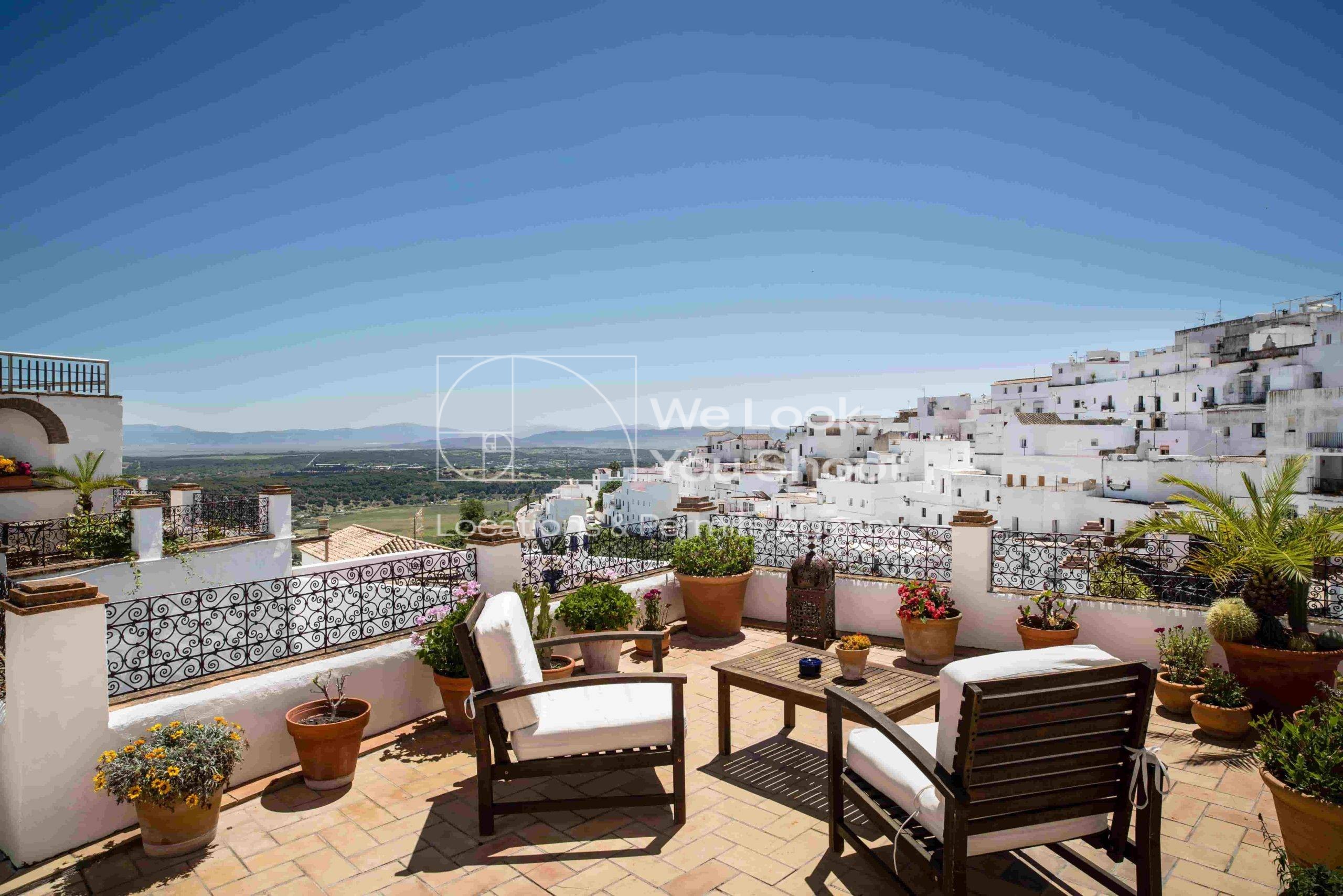 Vistas de Vejer desde la azotea de este conjunto de casas